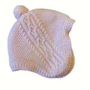 Cadet Rouselle Adorable Kids' Light Pink Knit Hat with Pom-Pom